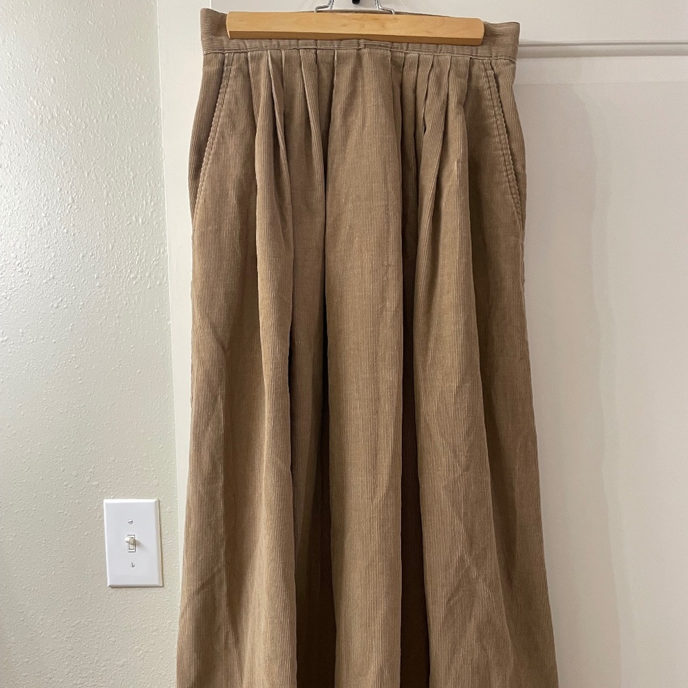 Vintage Norton McNaughton Corduroy Skirt Sz S/M Very Ralph Lauren Look! 1980s